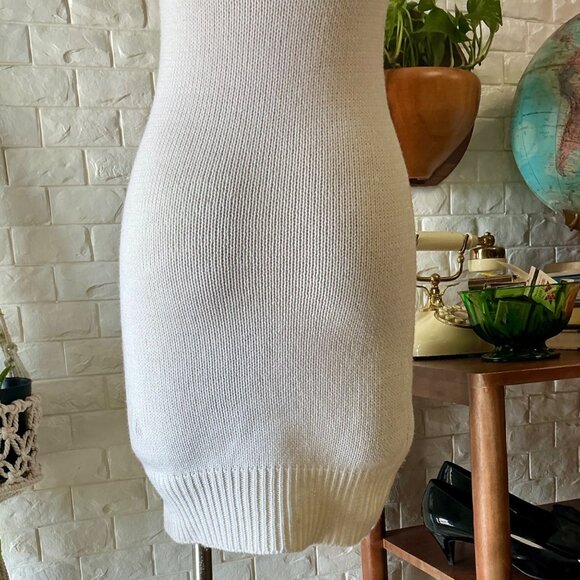 Vintage Y2K Wet Seal Sleeveless Cable Knit Mini Dress + Ribbon Bow Detail - Picture 8 of 11